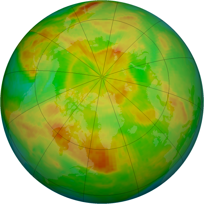 Arctic ozone map for 24 May 2004